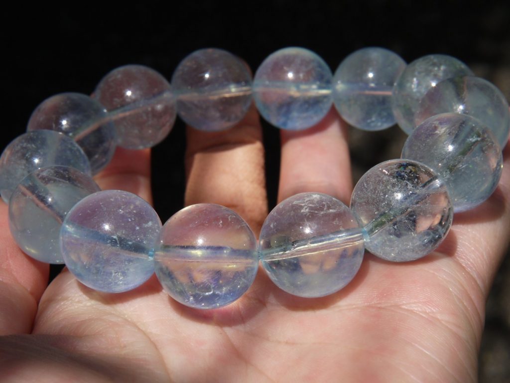 ミスティックアクアマリンブレスレット　16mm　手首内径17cm