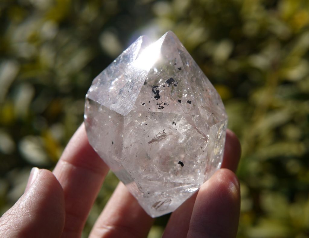 ハーキマーダイヤモンド水晶　ツイン　レインボー