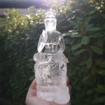弥勒菩薩様水晶彫刻　1630g　希少