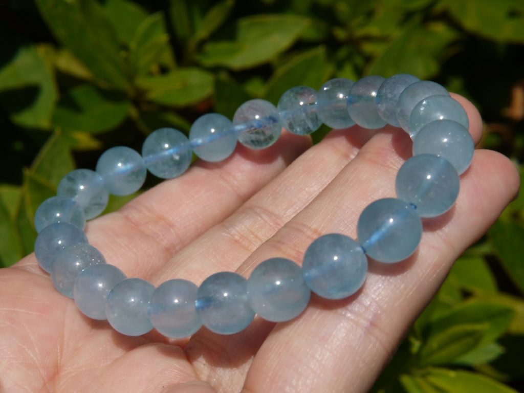 アクアマリンブレスレット　8mm　内径16cm