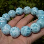 ラリマーブレスレット　17mm　大玉　極上
