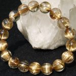 タイチンキャッツルチルクオーツブレスレット　極上　12mm