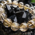 ルチルクオーツブレスレット　13mm　極上