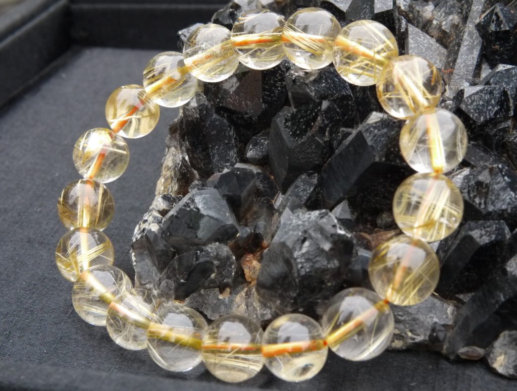 ルチルクオーツブレスレット　11mm　ブラジル産