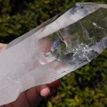 水晶ポイント・虹入り　435g　美しい!