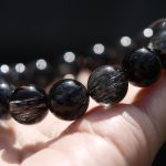 ブラックルチルクオーツブレスレット　極上　11mm