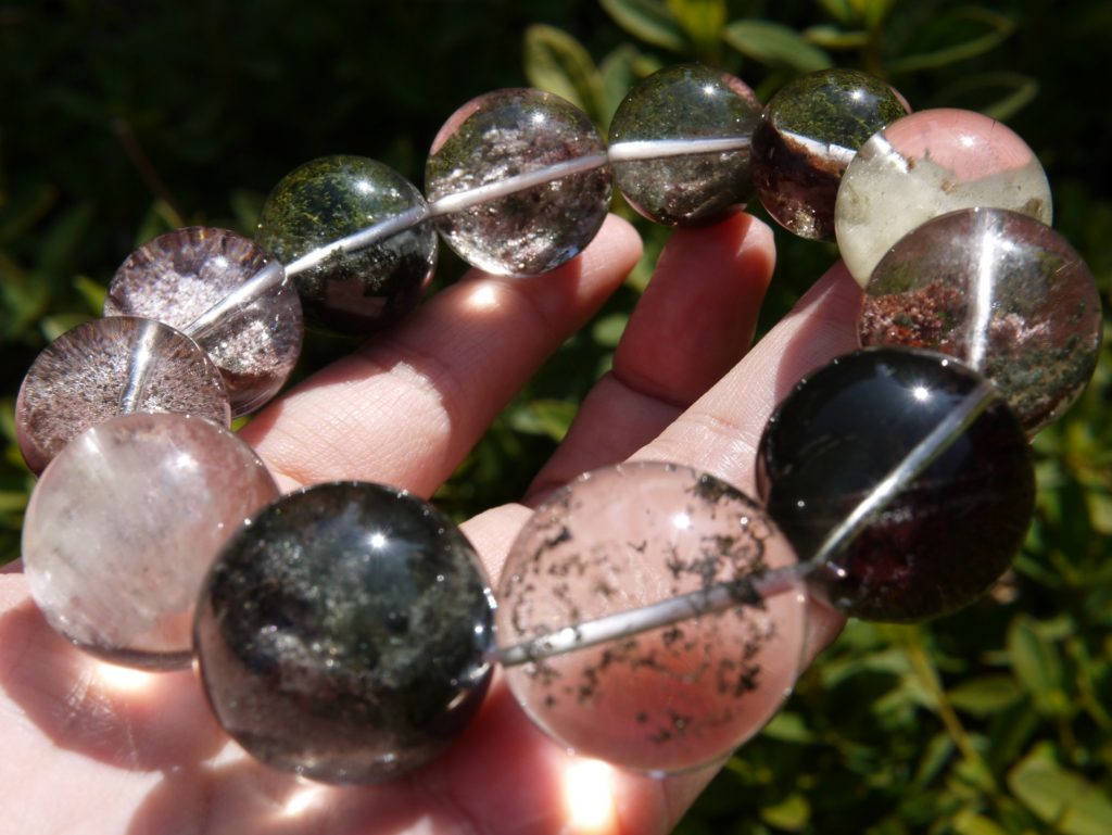 ガーデン水晶大玉ブレスレット　極上　24mm～17mm
